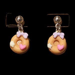 Plain Sprinkled Donut Earrings